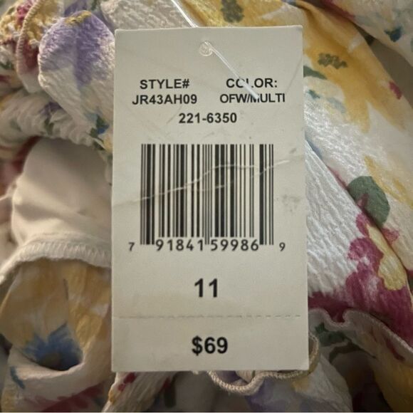 B. Smart Colorful Girly Floral Short Sleeve Babydoll Dress Juniors Size 11 - Picture 7 of 7